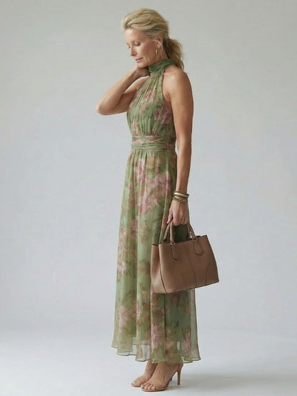 DELILAH HALTER MIDI DRESS